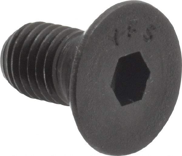 Value Collection - 1/4-28 UNF Hex Socket Drive, 82° Flat Screw - Alloy Steel, Black Oxide Finish, Fully Threaded, 1/2" OAL - Industrial Tool & Supply