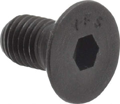 Value Collection - 1/4-28 UNF Hex Socket Drive, 82° Flat Screw - Alloy Steel, Black Oxide Finish, Fully Threaded, 1/2" OAL - Industrial Tool & Supply