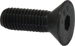 Value Collection - 1/4-28 UNF Hex Socket Drive, 82° Flat Screw - Alloy Steel, Black Oxide Finish, Fully Threaded, 3/4" OAL - Industrial Tool & Supply