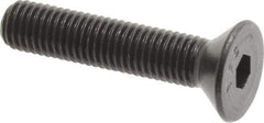 Value Collection - 1/4-28 UNF Hex Socket Drive, 82° Flat Screw - Alloy Steel, Black Oxide Finish, Fully Threaded, 1-1/4" OAL - Industrial Tool & Supply