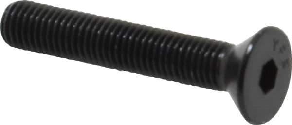 Value Collection - 1/4-28 UNF Hex Socket Drive, 82° Flat Screw - Alloy Steel, Black Oxide Finish, Fully Threaded, 1-1/2" OAL - Industrial Tool & Supply