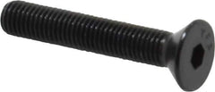 Value Collection - 1/4-28 UNF Hex Socket Drive, 82° Flat Screw - Alloy Steel, Black Oxide Finish, Fully Threaded, 1-1/2" OAL - Industrial Tool & Supply