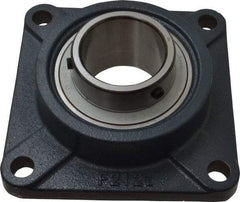 Value Collection - 2-7/16" ID, 6-7/8" OAW x 6-7/8" OAL x 6-7/8" OAH 4-Bolt High Temperature Flange Bearing - 7,970 Lb Static Cap, 11,550 Lb Dyn Cap, 5-5/8" Btw Mnt Hole Ctrs, 1-9/64" Base-to-Ctr Ht, Cast Iron - Industrial Tool & Supply