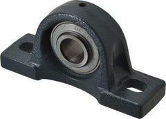 Value Collection - 3/4" ID, 2-17/32" OAW x 5" OAL x 2-17/32" OAH High Temperature Ball Bearing Pillow Block - 1,650 Lb Static Cap, 2,830 Lb Dyn Cap, 3-3/4" Btw Mnt Hole Ctrs, 1-5/16" Base-to-Ctr Ht, Cast Iron - Industrial Tool & Supply