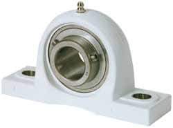 Value Collection - 1-3/16" ID, 162.72mm OAL x 3-5/16" OAH Pillow Block - 2,540 Lb Static Cap, 4,383 Lb Dyn Cap, 4-11/16" Btw Mnt Hole Ctrs, SS Thermoplastic - Industrial Tool & Supply