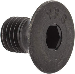 Value Collection - 5/16-24 UNF Hex Socket Drive, 82° Flat Screw - Alloy Steel, Black Oxide Finish, Fully Threaded, 1/2" OAL - Industrial Tool & Supply