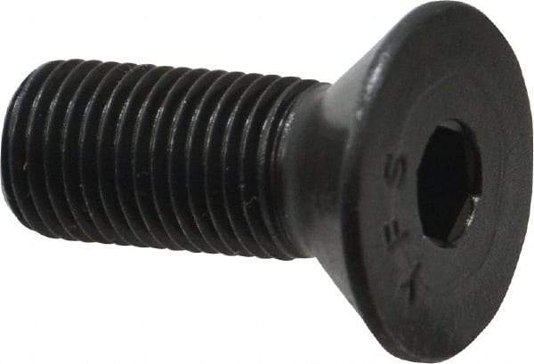 Value Collection - 3/8-24 UNF Hex Socket Drive, 82° Flat Screw - Alloy Steel, Black Oxide Finish, Fully Threaded, 1" OAL - Industrial Tool & Supply