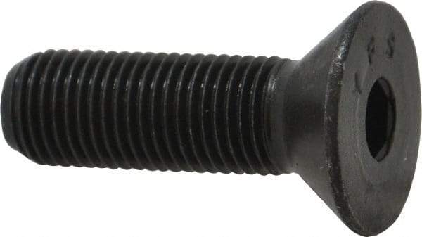 Value Collection - 3/8-24 UNF Hex Socket Drive, 82° Flat Screw - Alloy Steel, Black Oxide Finish, Fully Threaded, 1-1/4" OAL - Industrial Tool & Supply