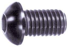 Value Collection - M8x1.25 Metric Coarse Hex Socket Drive, Button Screw - Grade 18-8 Stainless Steel, Partially Threaded, 40mm Length Under Head - Industrial Tool & Supply