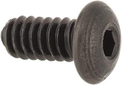 Value Collection - #4-40 UNC Hex Socket Drive, Button Screw - Alloy Steel, Black Oxide Finish, Fully Threaded, 1/4" Length Under Head - Industrial Tool & Supply