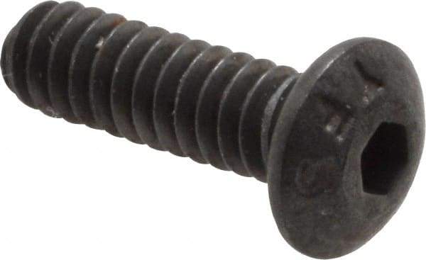Value Collection - #4-40 UNC Hex Socket Drive, Button Screw - Alloy Steel, Black Oxide Finish, Fully Threaded, 3/8" Length Under Head - Industrial Tool & Supply