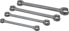 Blackhawk by Proto - 4 Piece, 3/8" x 7/16" to 3/4" x 1", Flare Nut Wrench Set - Inch Measurement Standard, Full Polish Finish, Comes in Vinyl Roll - Industrial Tool & Supply