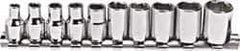 Blackhawk by Proto - 10 Piece 1/4" Drive Socket Set - 12 Points, 5mm to 13mm Range, Metric Measurement Standard - Industrial Tool & Supply