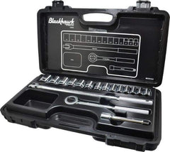 Blackhawk by Proto - 17 Piece 1/2" Drive Socket Set - 6 Points, 3/8" to 1-1/4" Range, Inch Measurement Standard - Industrial Tool & Supply