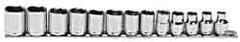 Blackhawk by Proto - 13 Piece 3/8" Drive Socket Set - 6 Points, 7mm to 19mm Range, Metric Measurement Standard - Industrial Tool & Supply