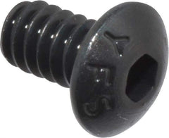 Value Collection - #6-32 UNC Hex Socket Drive, Button Screw - Alloy Steel, Black Oxide Finish, Fully Threaded, 1/4" Length Under Head - Industrial Tool & Supply