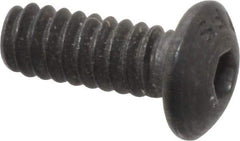 Value Collection - #6-32 UNC Hex Socket Drive, Button Screw - Alloy Steel, Black Oxide Finish, Fully Threaded, 3/8" Length Under Head - Industrial Tool & Supply