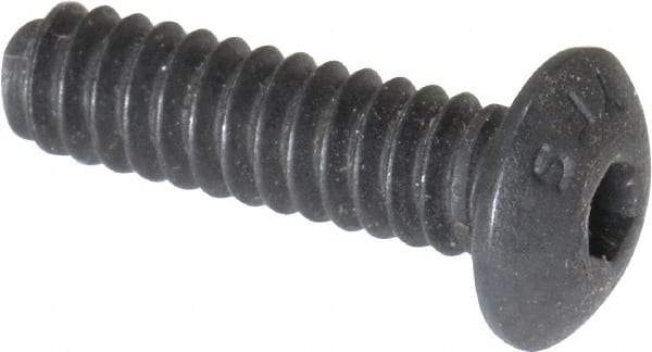 Value Collection - #6-32 UNC Hex Socket Drive, Button Screw - Alloy Steel, Black Oxide Finish, Fully Threaded, 1/2" Length Under Head - Industrial Tool & Supply