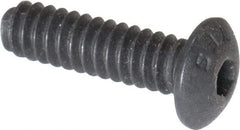Value Collection - #6-32 UNC Hex Socket Drive, Button Screw - Alloy Steel, Black Oxide Finish, Fully Threaded, 1/2" Length Under Head - Industrial Tool & Supply