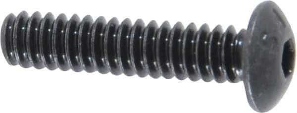 Value Collection - #6-32 UNC Hex Socket Drive, Button Screw - Alloy Steel, Black Oxide Finish, Fully Threaded, 5/8" Length Under Head - Industrial Tool & Supply
