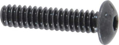 Value Collection - #6-32 UNC Hex Socket Drive, Button Screw - Alloy Steel, Black Oxide Finish, Fully Threaded, 5/8" Length Under Head - Industrial Tool & Supply