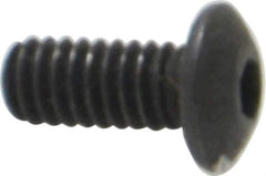 Value Collection - #8-32 UNC Hex Socket Drive, Button Screw - Alloy Steel, Black Oxide Finish, Fully Threaded, 3/8" Length Under Head - Industrial Tool & Supply