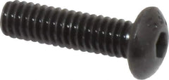 Value Collection - #8-32 UNC Hex Socket Drive, Button Screw - Alloy Steel, Black Oxide Finish, Fully Threaded, 5/8" Length Under Head - Industrial Tool & Supply