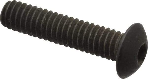 Value Collection - #8-32 UNC Hex Socket Drive, Button Screw - Alloy Steel, Black Oxide Finish, Fully Threaded, 3/4" Length Under Head - Industrial Tool & Supply