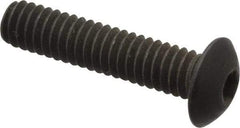 Value Collection - #8-32 UNC Hex Socket Drive, Button Screw - Alloy Steel, Black Oxide Finish, Fully Threaded, 3/4" Length Under Head - Industrial Tool & Supply