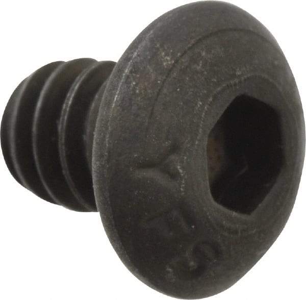Value Collection - #10-24 UNC Hex Socket Drive, Button Screw - Alloy Steel, Black Oxide Finish, Fully Threaded, 1/4" Length Under Head - Industrial Tool & Supply