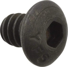 Value Collection - #10-24 UNC Hex Socket Drive, Button Screw - Alloy Steel, Black Oxide Finish, Fully Threaded, 1/4" Length Under Head - Industrial Tool & Supply
