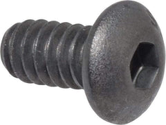 Value Collection - #10-24 UNC Hex Socket Drive, Button Screw - Alloy Steel, Black Oxide Finish, Fully Threaded, 3/8" Length Under Head - Industrial Tool & Supply