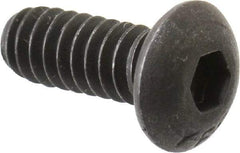 Value Collection - #10-24 UNC Hex Socket Drive, Button Screw - Alloy Steel, Black Oxide Finish, Fully Threaded, 1/2" Length Under Head - Industrial Tool & Supply