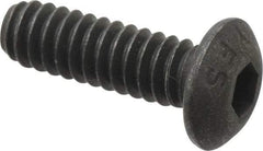 Value Collection - #10-24 UNC Hex Socket Drive, Button Screw - Alloy Steel, Black Oxide Finish, Fully Threaded, 5/8" Length Under Head - Industrial Tool & Supply