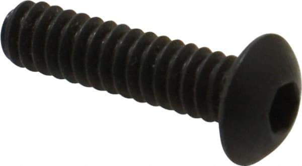 Value Collection - #10-24 UNC Hex Socket Drive, Button Screw - Alloy Steel, Black Oxide Finish, Fully Threaded, 3/4" Length Under Head - Industrial Tool & Supply