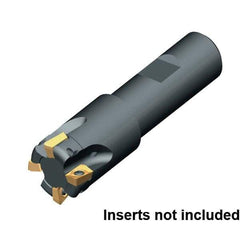 Kennametal - 3/4" Cut Diam, 3/4" Shank Diam, 3-3/8" OAL, Indexable Square Shoulder End Mill - Weldon Shank, 0° Lead Angle - Industrial Tool & Supply