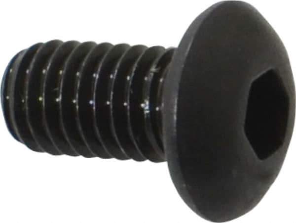 Value Collection - #10-32 UNF Hex Socket Drive, Button Screw - Alloy Steel, Black Oxide Finish, Fully Threaded, 3/8" Length Under Head - Industrial Tool & Supply