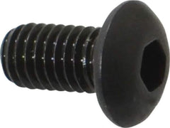 Value Collection - #10-32 UNF Hex Socket Drive, Button Screw - Alloy Steel, Black Oxide Finish, Fully Threaded, 3/8" Length Under Head - Industrial Tool & Supply