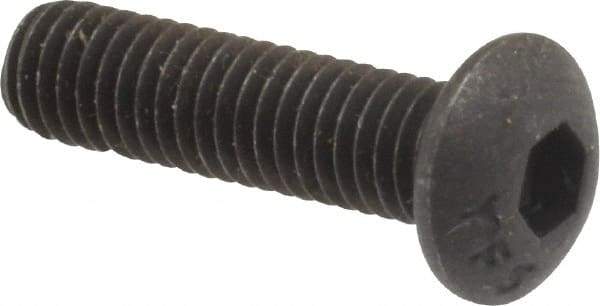 Value Collection - #10-32 UNF Hex Socket Drive, Button Screw - Alloy Steel, Black Oxide Finish, Fully Threaded, 3/4" Length Under Head - Industrial Tool & Supply