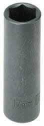 Armstrong - 3/8" Drive 14mm Deep Impact Socket - 6 Points, 2-33/64" OAL - Industrial Tool & Supply