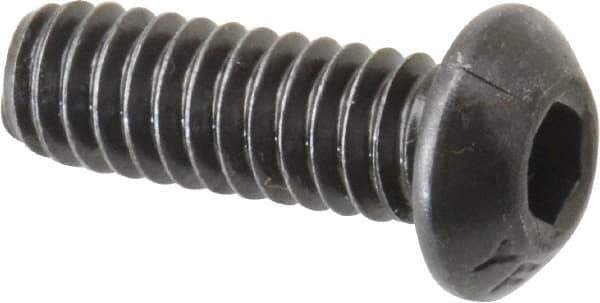 Value Collection - 1/4-20 UNC Hex Socket Drive, Button Screw - Alloy Steel, Black Oxide Finish, Fully Threaded, 3/4" Length Under Head - Industrial Tool & Supply
