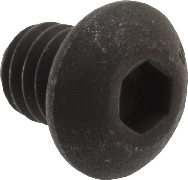 Value Collection - 5/16-18 UNC Hex Socket Drive, Button Screw - Alloy Steel, Black Oxide Finish, Fully Threaded, 3/8" Length Under Head - Industrial Tool & Supply