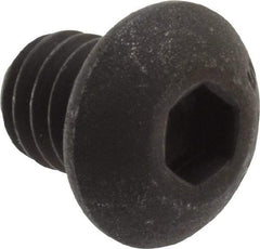 Value Collection - 5/16-18 UNC Hex Socket Drive, Button Screw - Alloy Steel, Black Oxide Finish, Fully Threaded, 3/8" Length Under Head - Industrial Tool & Supply