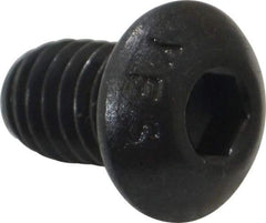 Value Collection - 5/16-18 UNC Hex Socket Drive, Button Screw - Alloy Steel, Black Oxide Finish, Fully Threaded, 1/2" Length Under Head - Industrial Tool & Supply
