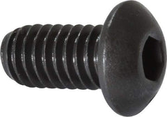 Value Collection - 5/16-18 UNC Hex Socket Drive, Button Screw - Alloy Steel, Black Oxide Finish, Fully Threaded, 5/8" Length Under Head - Industrial Tool & Supply