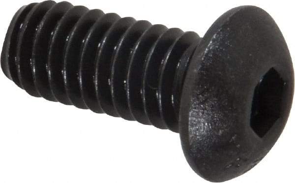 Value Collection - 5/16-18 UNC Hex Socket Drive, Button Screw - Alloy Steel, Black Oxide Finish, Fully Threaded, 3/4" Length Under Head - Industrial Tool & Supply