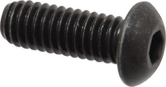 Value Collection - 5/16-18 UNC Hex Socket Drive, Button Screw - Alloy Steel, Black Oxide Finish, Fully Threaded, 7/8" Length Under Head - Industrial Tool & Supply