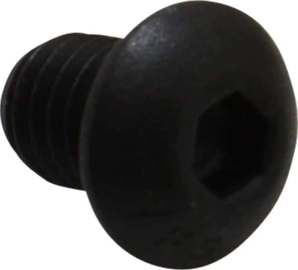 Value Collection - 3/8-16 UNC Hex Socket Drive, Button Screw - Alloy Steel, Black Oxide Finish, Fully Threaded, 1/2" Length Under Head - Industrial Tool & Supply