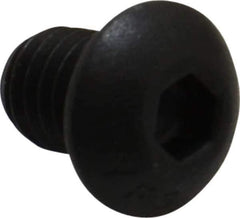 Value Collection - 3/8-16 UNC Hex Socket Drive, Button Screw - Alloy Steel, Black Oxide Finish, Fully Threaded, 1/2" Length Under Head - Industrial Tool & Supply