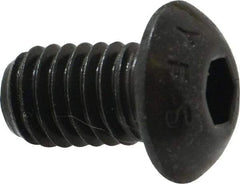 Value Collection - 3/8-16 UNC Hex Socket Drive, Button Screw - Alloy Steel, Black Oxide Finish, Fully Threaded, 5/8" Length Under Head - Industrial Tool & Supply